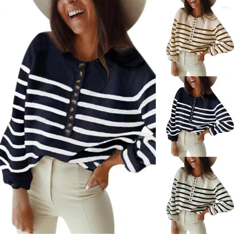 Women' Sweaters Women Sweater Horizontal Stripes Single Breasted Autumn Winter Knitted Long Sleeve Top Pullover Streetwear, White
Women' Sweaters Women Sweater Horizontal Stripes Single Breasted Autumn Winter Knitted Long Sleeve Top Pullover Streetwear, White