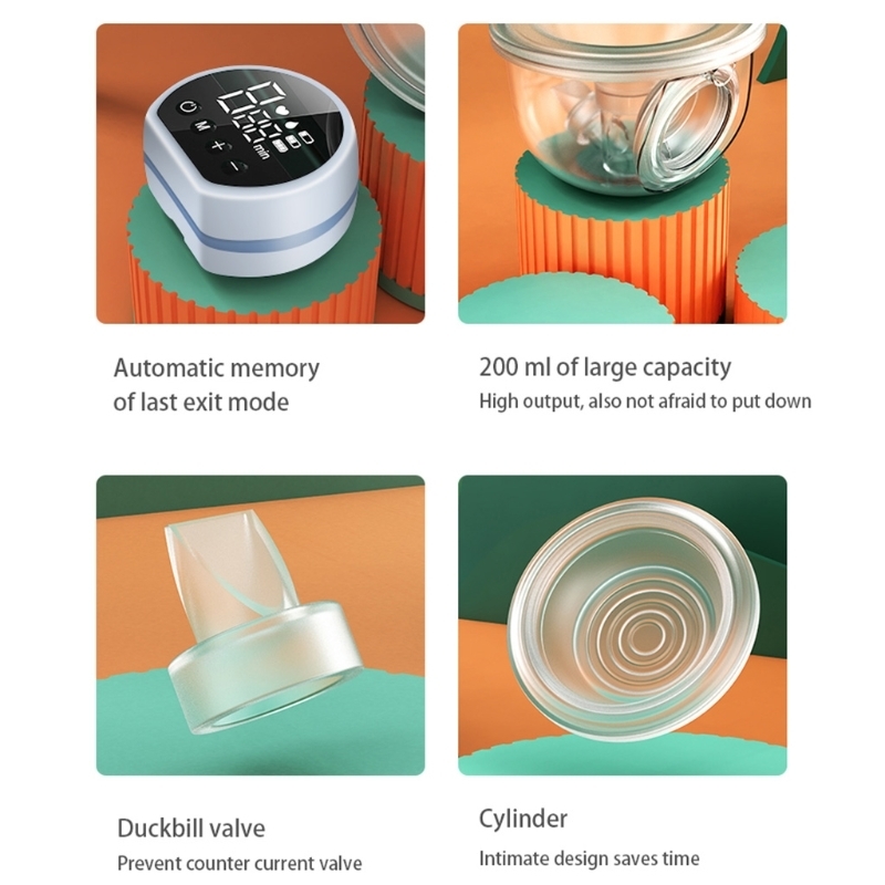 Breastpumps Electric Pump Wearable Hand Free Cup BPA-free Feeding Milk Collector USB Rechargeable 221007