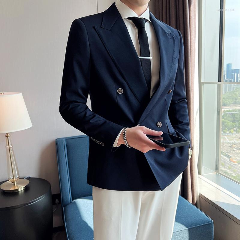 Men's Suits High Quality Blazers For Men Double Breasted Classic Business Casual Office Suit Jackets British Wedding Social Slim Dress Coats, Black
Men's Suits High Quality Blazers For Men Double Breasted Classic Business Casual Office Suit Jackets British Wedding Social Slim Dress Coats, Black