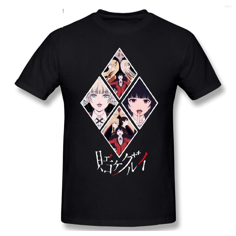 

Men's T Shirts Compulsive Gambler Kakegurui Pullover Anime Shirt For Men Top Quality Short Sleeve TShirt Cotton Round Neck T-shirts Tees, Dark grey