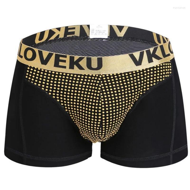 Underpants Male's British Panties In Glossy Golden Waist Belts Healthy Multi-Magnets Shorts Moisture Wicking Underwear, As the picture show
Underpants Male's British Panties In Glossy Golden Waist Belts Healthy Multi-Magnets Shorts Moisture Wicking Underwear, As the picture show
