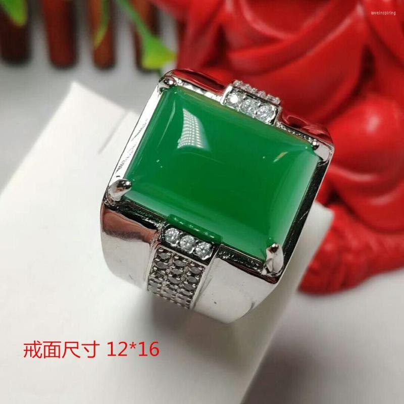 Cluster Rings Natural Green Jade Adjustable For Male Chalcedony Square Stone Men Engagement Jewelry Anillos Hombre
Cluster Rings Natural Green Jade Adjustable For Male Chalcedony Square Stone Men Engagement Jewelry Anillos Hombre