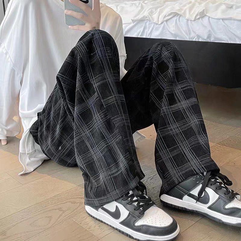 Men' Pants Corduroy Vintage Plaid Men Streetwear Wide Leg Baggy Harajuku Fashion Mens Clothing Techwear Casual 2022, Black
Men' Pants Corduroy Vintage Plaid Men Streetwear Wide Leg Baggy Harajuku Fashion Mens Clothing Techwear Casual 2022, Black