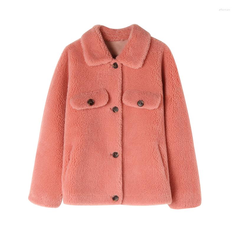 Women's Fur Shearling Jacket Women Coat Suede Lining Warm Long Sleeve Single Breasted Rf1908, White
Women's Fur Shearling Jacket Women Coat Suede Lining Warm Long Sleeve Single Breasted Rf1908, White