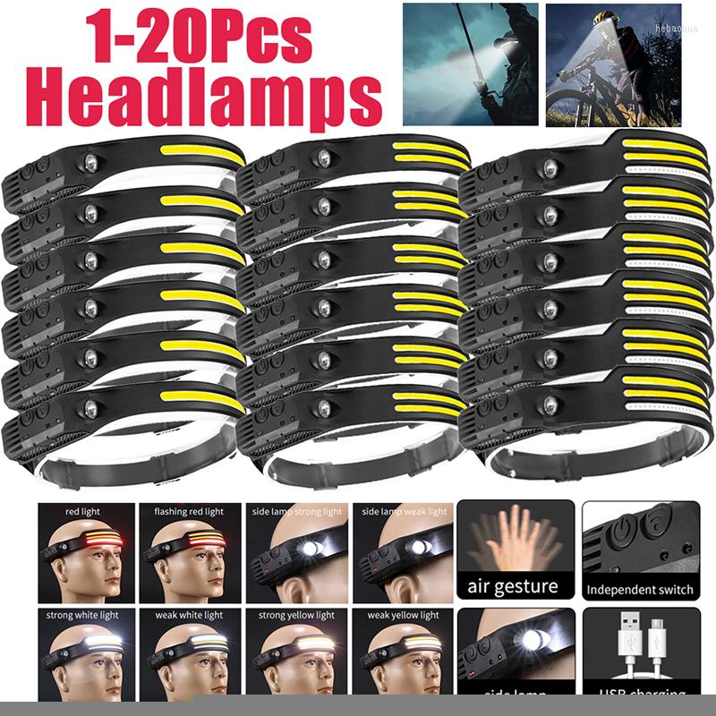 Headlamps 1-20pcs COB LED Headlamp Sensor Headlight USB Rechargeable Head Lamp Torch 4 Lighting Modes Work Light For Outdoor
Headlamps 1-20pcs COB LED Headlamp Sensor Headlight USB Rechargeable Head Lamp Torch 4 Lighting Modes Work Light For Outdoor