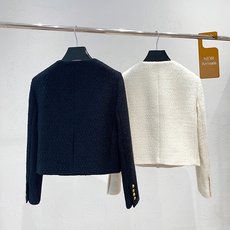 Womens Wool Blends Tweed Jackets Women Runway Autumn Fashion High Quality Button Up Long Sleeve Elegant Vintage Clothes Top Outwear Mujer 221007