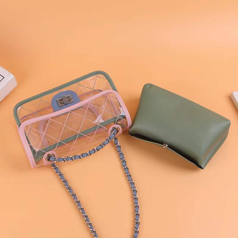 2022 Trend Korean Women Laser Transparent Bags Crossbody Shoulder Summer Bags Messenger PVC Waterproof Beach Bags