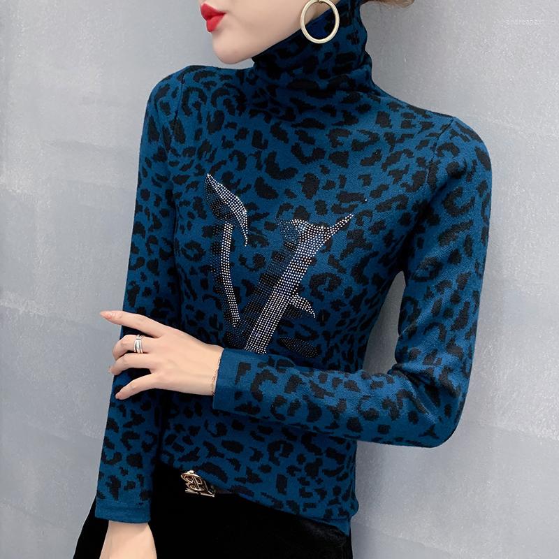 Women's Sweaters Selling Rhinestone Leopard Print Base Knit Sweater Turtleneck Slim Long Sleeve Fashion, Blue
Women's Sweaters Selling Rhinestone Leopard Print Base Knit Sweater Turtleneck Slim Long Sleeve Fashion, Blue
