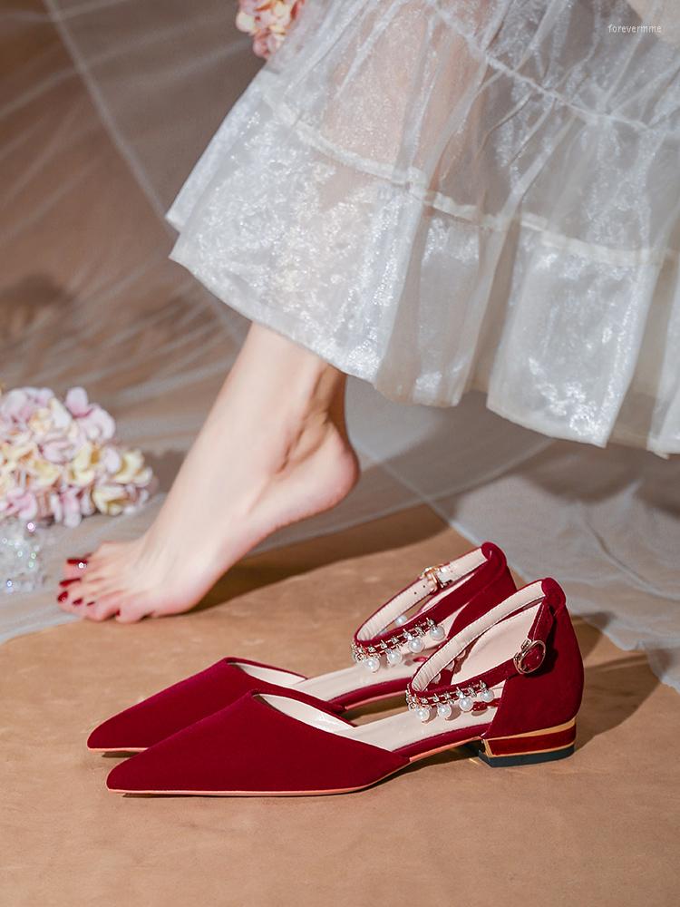 Sandals Red Wedding Shoes Flat Bottomed Pregnant Women's 2022 Bride Minority Pearl Summer, 2cm
Sandals Red Wedding Shoes Flat Bottomed Pregnant Women's 2022 Bride Minority Pearl Summer, 2cm