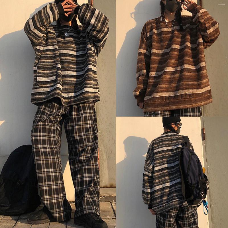 Women' Sweaters Women Striped Sweatshirt Pullover Korean Fashion Casual Loose Knitted Streetwear O-neck Long Sleeves Pull Femme Y2k, Black
Women' Sweaters Women Striped Sweatshirt Pullover Korean Fashion Casual Loose Knitted Streetwear O-neck Long Sleeves Pull Femme Y2k, Black