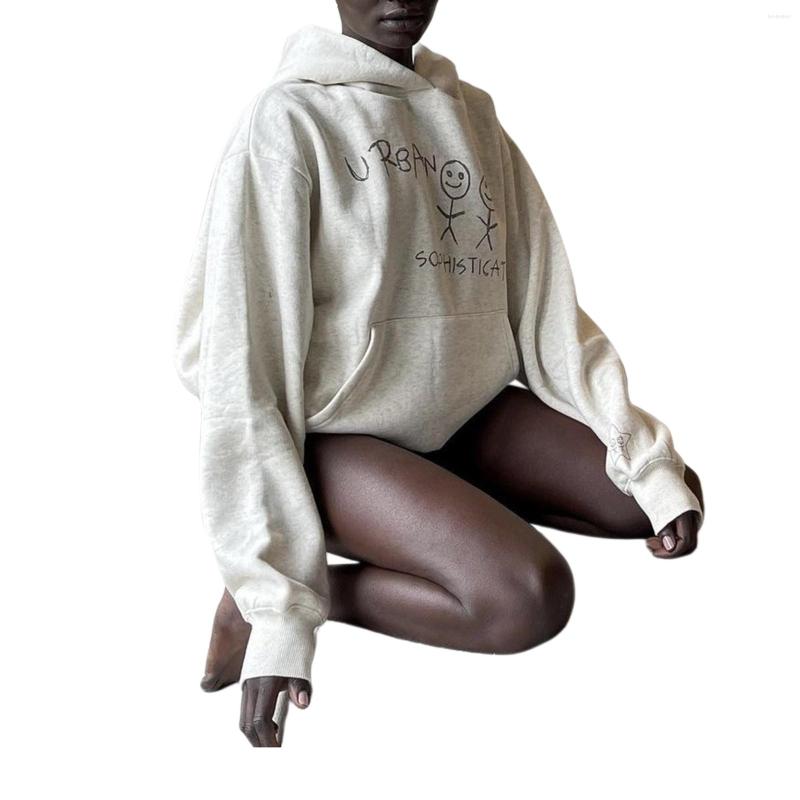 Women' Hoodies Women Clothing Autumn Spring Polyester Hooded Tops Long Sleeve Letter Print Drawstring Kangaroo Pocket Loose Pullover, Light grey
Women' Hoodies Women Clothing Autumn Spring Polyester Hooded Tops Long Sleeve Letter Print Drawstring Kangaroo Pocket Loose Pullover, Light grey