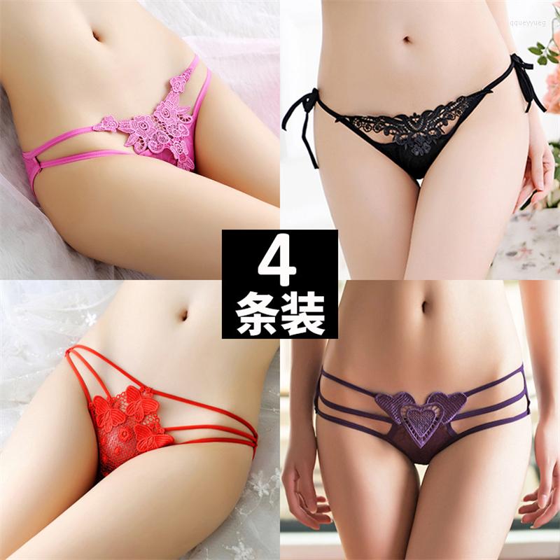Women's Panties Mixed 4pcs Sexy Women Thongs Lace Floral Hollow Out Underpants Erotic Lingerie Adult Cosplay Transparent G-string Briefs, Purple 4pcs
Women's Panties Mixed 4pcs Sexy Women Thongs Lace Floral Hollow Out Underpants Erotic Lingerie Adult Cosplay Transparent G-string Briefs, Purple 4pcs