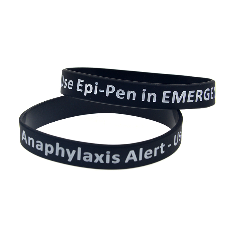 1PC Anaphylaxis Alert Silicone Bracelet What Better Way To Carry The Message Than With A Daily Reminder