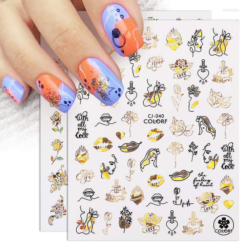 Nail Stickers 1 Sheet Holographic 3D Sticker Bronzing Flower Leaves Woman Face Valentine's Day Decals DIY Art Decoration, Special offer
Nail Stickers 1 Sheet Holographic 3D Sticker Bronzing Flower Leaves Woman Face Valentine's Day Decals DIY Art Decoration, Special offer