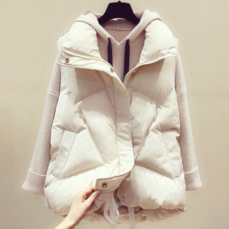 Women's Vests 0404 Spring Autumn Vest Waistcoat Women Casual Bodywarmer Sleeveless Jacket Women Black White Ladies Vest Coat Korean Style 221007