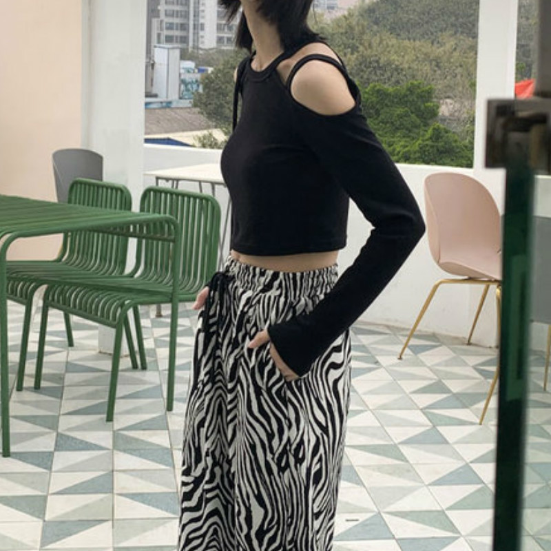 Womens Pants Capris Pants Women Laceup Adjustable Zebra Pattern Striped Fashionable Loose Leisure Stylish Straight Trousers Womens Comfortable Chic 22