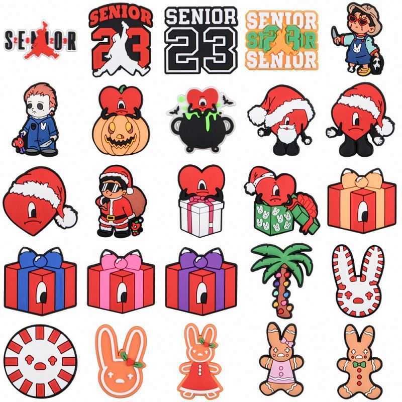 Shoe Parts Accessories bad bunny cartoon charms custom clog croc PVC shoe decoration wholesale vendor 2023 via DHL Fedex
Shoe Parts Accessories bad bunny cartoon charms custom clog croc PVC shoe decoration wholesale vendor 2023 via DHL Fedex