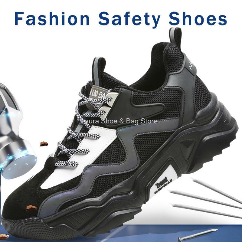 Boots High Quality Safety Shoes Men Women Steel Toe Boots Puncture Proof Work Sneaker Breathable Male Protective Working Boots Sporty 221007