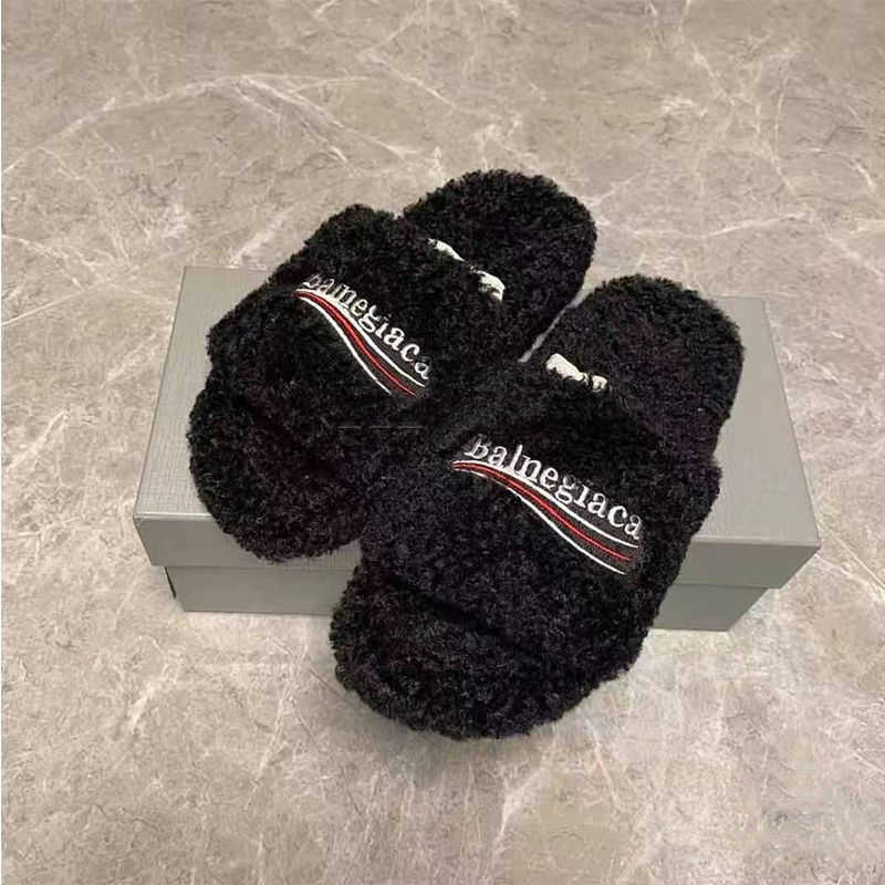 Designer Fashion shoes Plush Slippers Balenicagas 2022b summer and early autumn one line embroidered woolen slippers, Black
Designer Fashion shoes Plush Slippers Balenicagas 2022b summer and early autumn one line embroidered woolen slippers, Black