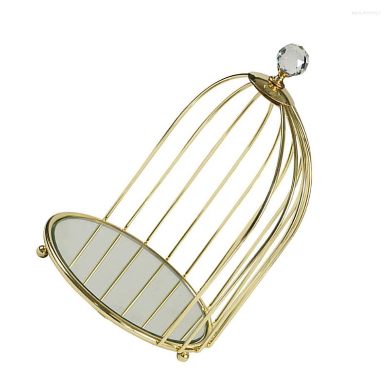 Jewelry Pouches 1pc Bird Cage Shape Rack European Iron Art Cosmetics Storage