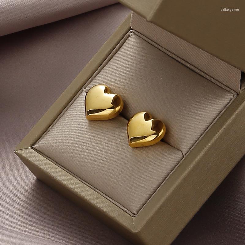 Stud Earrings 2022 Trendy Simple Love Heart Earring For Women Temperament Gold Color Stainless Steel Wedding Party Jewelry
Stud Earrings 2022 Trendy Simple Love Heart Earring For Women Temperament Gold Color Stainless Steel Wedding Party Jewelry