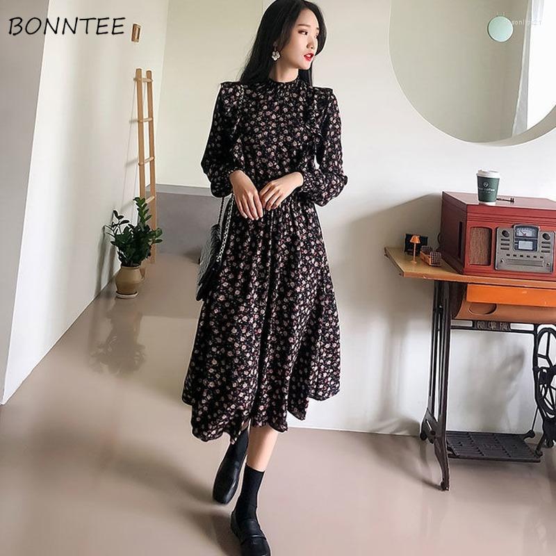 Casual Dresses Long Sleeve Dress Women French Style Retro Soft Floral Printing All-match Leisure Elegant Simple Autumn Stylish Ladies, Black
Casual Dresses Long Sleeve Dress Women French Style Retro Soft Floral Printing All-match Leisure Elegant Simple Autumn Stylish Ladies, Black