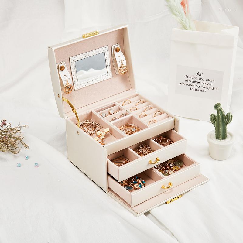 Jewelry Pouches White Fashion Packaging & Display Box Armoire Dressing Chest With Clasps Bracelet Ring Organiser Carrying Cases
Jewelry Pouches White Fashion Packaging & Display Box Armoire Dressing Chest With Clasps Bracelet Ring Organiser Carrying Cases