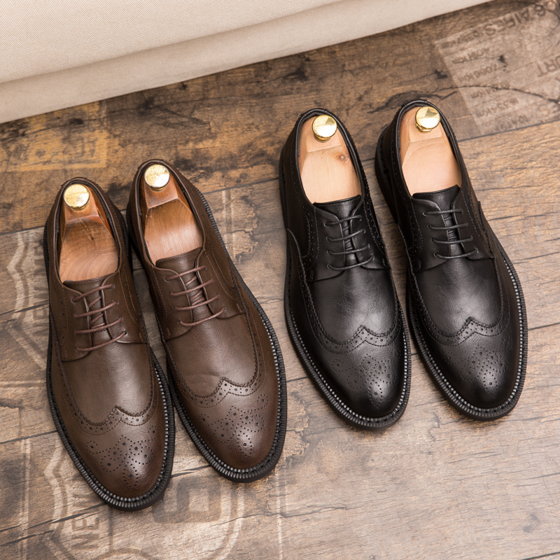Carved Punch Oxford Shoes Pointed Toe Men's Lace Up Simple Fashion Formal Casual Shoes Various Sizes 38-47, Brown
Carved Punch Oxford Shoes Pointed Toe Men's Lace Up Simple Fashion Formal Casual Shoes Various Sizes 38-47, Brown