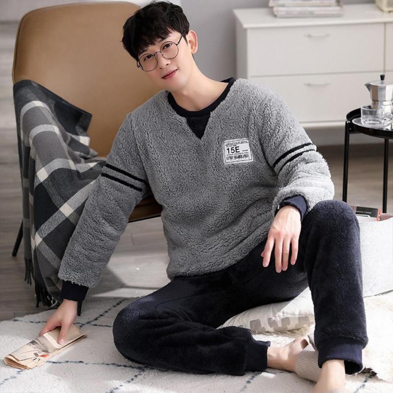 Men's Sleepwear Man Winter Flannel Suit Thick Warm Coral Fleece Pajamas Sets For Men Casual Patchwork Cartoon Pijama Home Wear
Men's Sleepwear Man Winter Flannel Suit Thick Warm Coral Fleece Pajamas Sets For Men Casual Patchwork Cartoon Pijama Home Wear