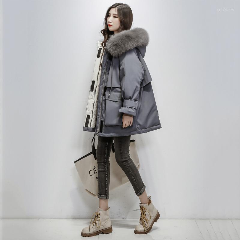 Women's Down Party To Overcome The Long Korean Version Of Cotton-padded Women Loose Thickening Large Fur Collar Coat Tide, White
Women's Down Party To Overcome The Long Korean Version Of Cotton-padded Women Loose Thickening Large Fur Collar Coat Tide, White