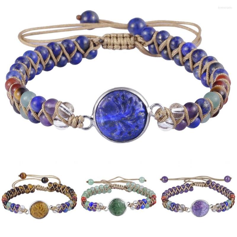 Strand SUNYIK Natural Stone 7 Chakra Braided Bracelets Double-layer Healing Crystal Bangles Tree Of Life Pendant Reiki Unisex Jewelry
Strand SUNYIK Natural Stone 7 Chakra Braided Bracelets Double-layer Healing Crystal Bangles Tree Of Life Pendant Reiki Unisex Jewelry