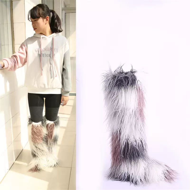 Winter High Boots Woman Faux Fox Fur Snow Boots Women Warm Shoes Female Ankle Boots Fashion Furry Big Size Fluffy Plush
Winter High Boots Woman Faux Fox Fur Snow Boots Women Warm Shoes Female Ankle Boots Fashion Furry Big Size Fluffy Plush