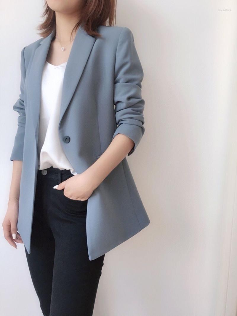 Women's Suits Spring Autumn Suit Women Loose Version Simple Style Blue Black Beige Solid Color Female Jacket
Women's Suits Spring Autumn Suit Women Loose Version Simple Style Blue Black Beige Solid Color Female Jacket
