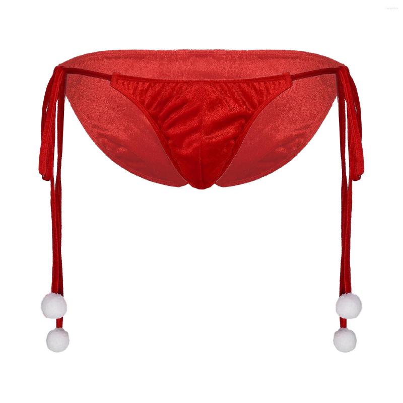 Men's G Strings Men Panties Christmas Lingerie Velvet Underwear Nightwear Side Lace-up Fluffy Ball Briefs Low Waist Sexy Bulge Pouch, Red
Men's G Strings Men Panties Christmas Lingerie Velvet Underwear Nightwear Side Lace-up Fluffy Ball Briefs Low Waist Sexy Bulge Pouch, Red