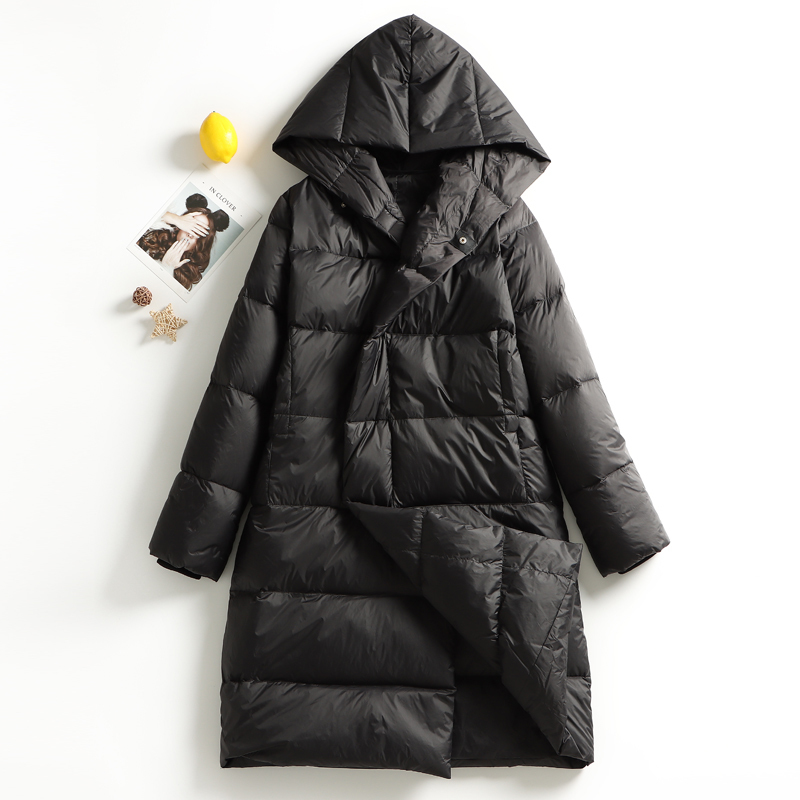 Women's Down Parkas Women's Down Jacket Long Winter Oversized Warm Thick Casual Coat Female High Street Bat Sleeve Loose Down Parkas Parks 2