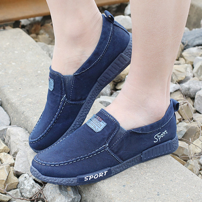 Dress Shoes Men Casual Comfort Denim Male Adult Footwear Loafers Canvas Sneakers Plus Size 221007