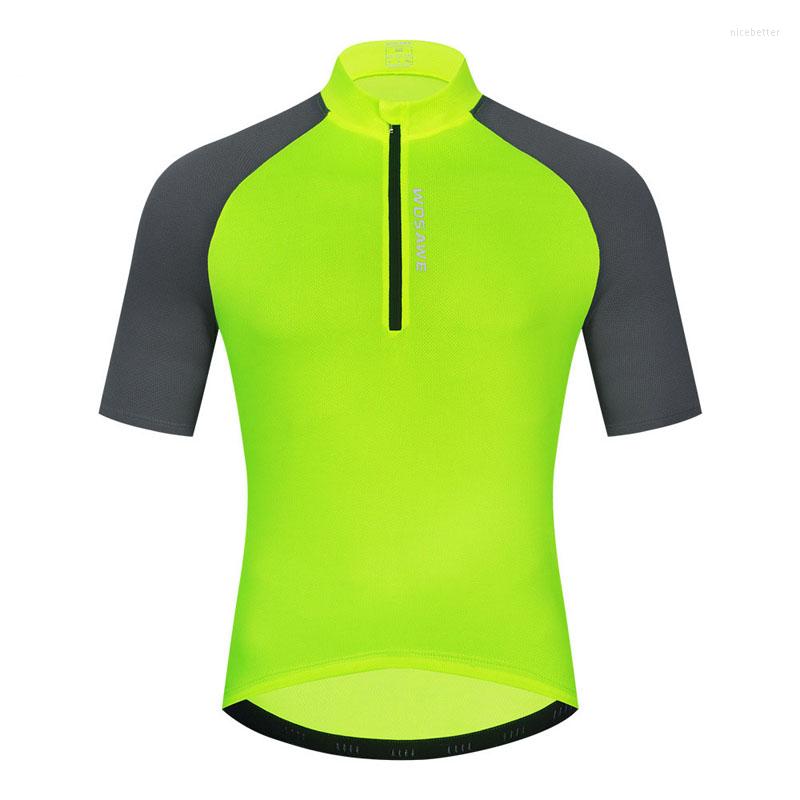 Racing Jackets WOSAWE Quick-drying T-shirt Jersey Moisture Absorption Breathable Reflective Strip Short Sleeve Running Cycling, Green
Racing Jackets WOSAWE Quick-drying T-shirt Jersey Moisture Absorption Breathable Reflective Strip Short Sleeve Running Cycling, Green