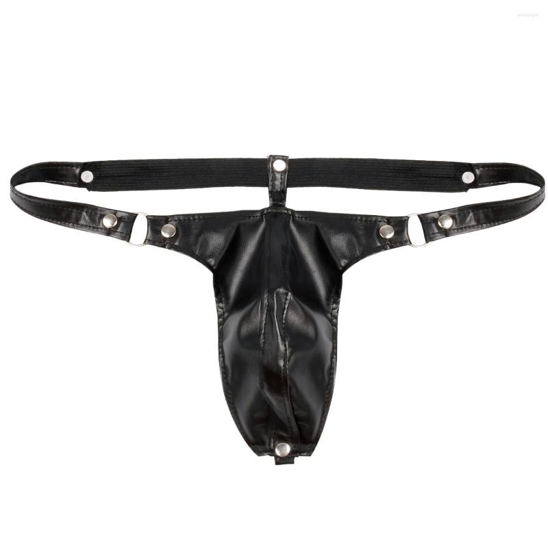 Men's G Strings Sexy Mens Thong Underwear Ice Silk Gay Sissy Faux Leather Pouch Briefs Jockstrap G-string, Black
Men's G Strings Sexy Mens Thong Underwear Ice Silk Gay Sissy Faux Leather Pouch Briefs Jockstrap G-string, Black