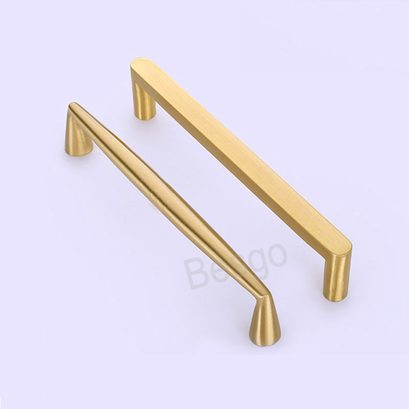 Modern Cabinet Handles Solid Brass Drawer Wardrobe Door Handle Gold Furniture Kitchen Cabinets Pull Handles Home Accessories BH7703 TYJ
