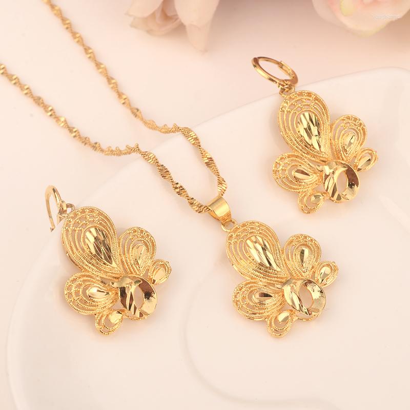Necklace Earrings Set Gold Dubai India Vintage African Peacock Pendant Sets For Women Fashion Charms Wedding Party Gift, Picture shown
Necklace Earrings Set Gold Dubai India Vintage African Peacock Pendant Sets For Women Fashion Charms Wedding Party Gift, Picture shown