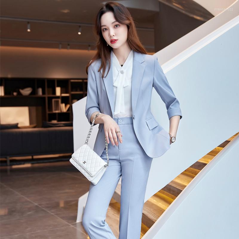 Women' Two Piece Pants Formal Ladies Blue Blazer Women Pant Suits Half Sleeve Jacket Sets Business Office Uniform Style Work Wear, Blazer only
Women' Two Piece Pants Formal Ladies Blue Blazer Women Pant Suits Half Sleeve Jacket Sets Business Office Uniform Style Work Wear, Blazer only