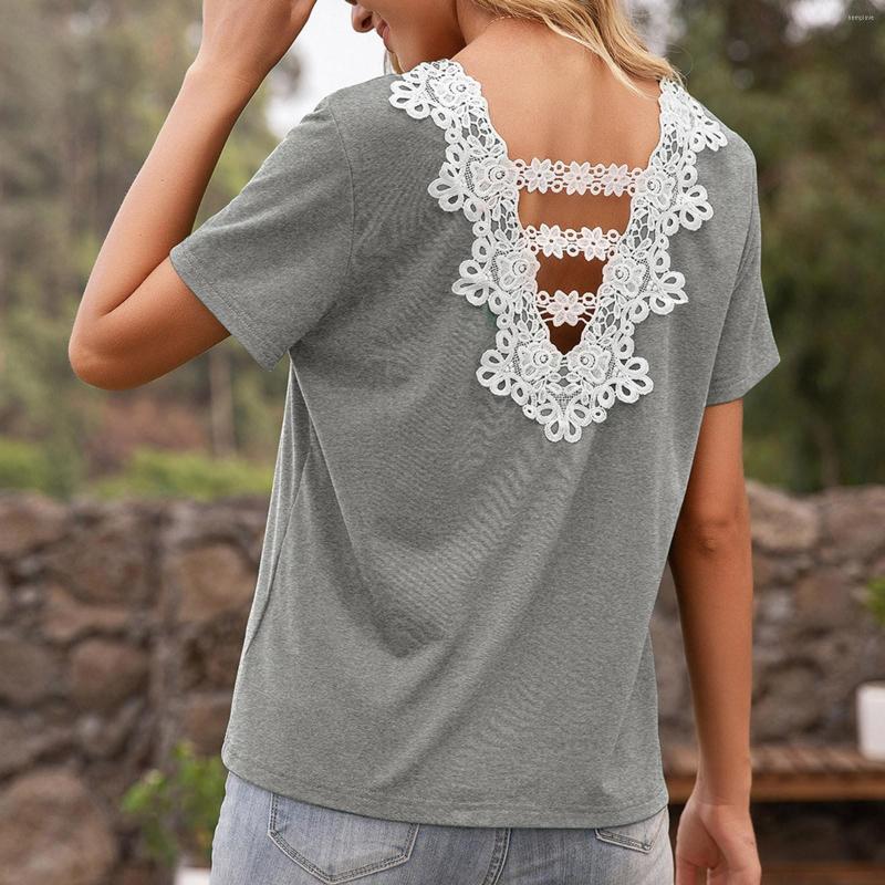 Women's T Shirts Active Womens Tops Women's Lace T-Shirt Sexy Hollow Blouse Out Back Top Neck Stitching Round Open Short Sleeve, Red
Women's T Shirts Active Womens Tops Women's Lace T-Shirt Sexy Hollow Blouse Out Back Top Neck Stitching Round Open Short Sleeve, Red