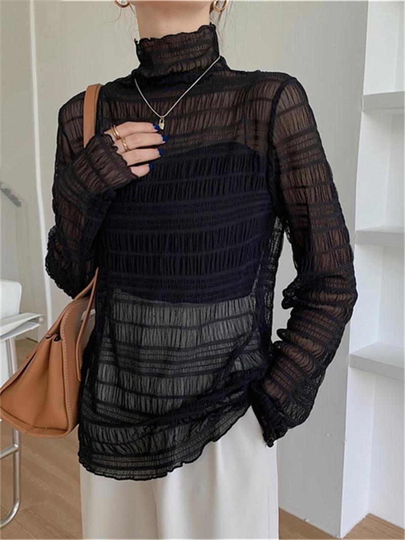 Women's T Shirts 2022 Vintage Korean Fashion Elegant Turtleneck Transparent Lace Women Spring Autumn Clothes Blouses Tops Female Tees, Beige
Women's T Shirts 2022 Vintage Korean Fashion Elegant Turtleneck Transparent Lace Women Spring Autumn Clothes Blouses Tops Female Tees, Beige