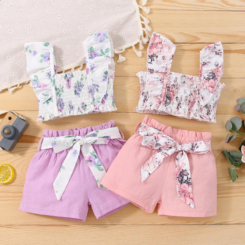 Clothing Sets Infant Toddler Baby Girls Clothes Outfit Flying Sleeve Floral Print Ruched Tank Tops With Shorts Set 9M-3T, Pink
Clothing Sets Infant Toddler Baby Girls Clothes Outfit Flying Sleeve Floral Print Ruched Tank Tops With Shorts Set 9M-3T, Pink