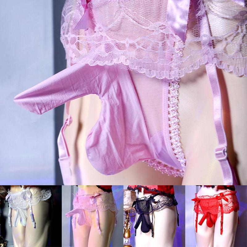 Underpants MenS Stockings Suspenders Fun JJ Set Lace Low Waist Transparent Thong Ultra-Thin Panties Hollow Low-Waist Sexy Pant, White open
Underpants MenS Stockings Suspenders Fun JJ Set Lace Low Waist Transparent Thong Ultra-Thin Panties Hollow Low-Waist Sexy Pant, White open