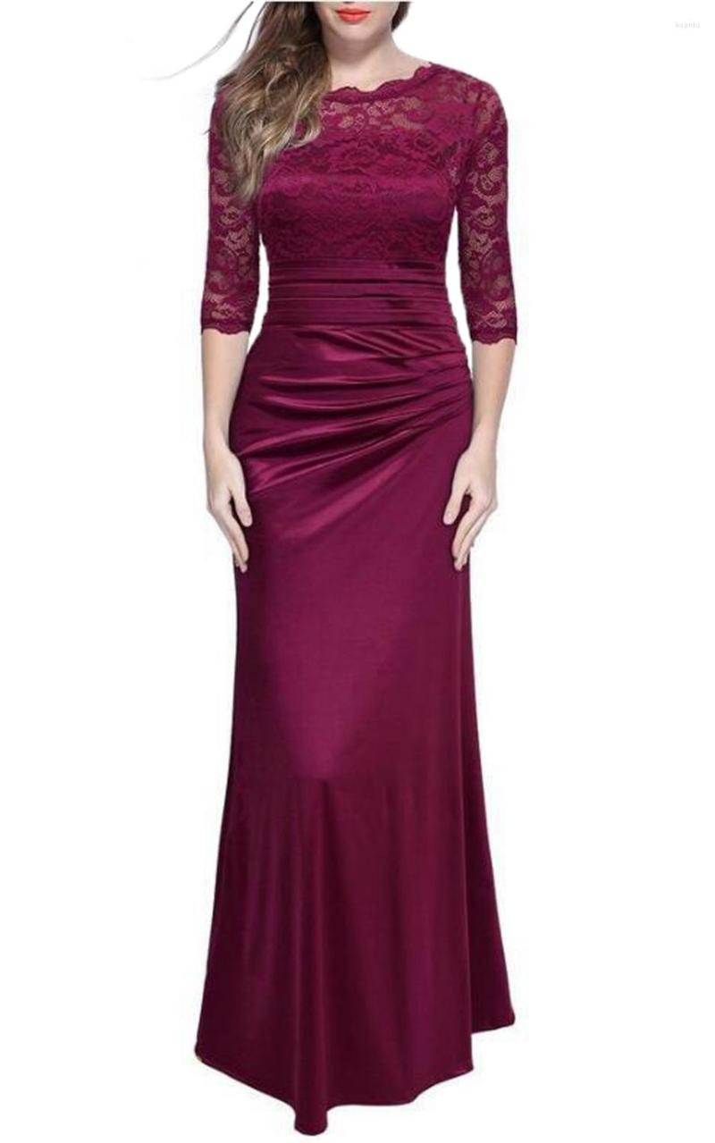 Casual Dresses Women' Retro Floral Lace 3/4 Sleeves Pleated Wedding Gown Dress Sexy Maxi 3SZ60022, Black
Casual Dresses Women' Retro Floral Lace 3/4 Sleeves Pleated Wedding Gown Dress Sexy Maxi 3SZ60022, Black