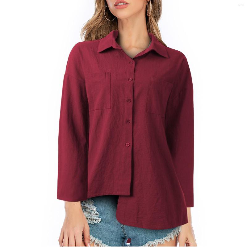 Women's Blouses Women Long Sleeve Blouse Female Ladies Sexy Pus Size Lady Shirts Loose Casual Button Down Pockets Irregular Hem Tunic Tops, White
Women's Blouses Women Long Sleeve Blouse Female Ladies Sexy Pus Size Lady Shirts Loose Casual Button Down Pockets Irregular Hem Tunic Tops, White
