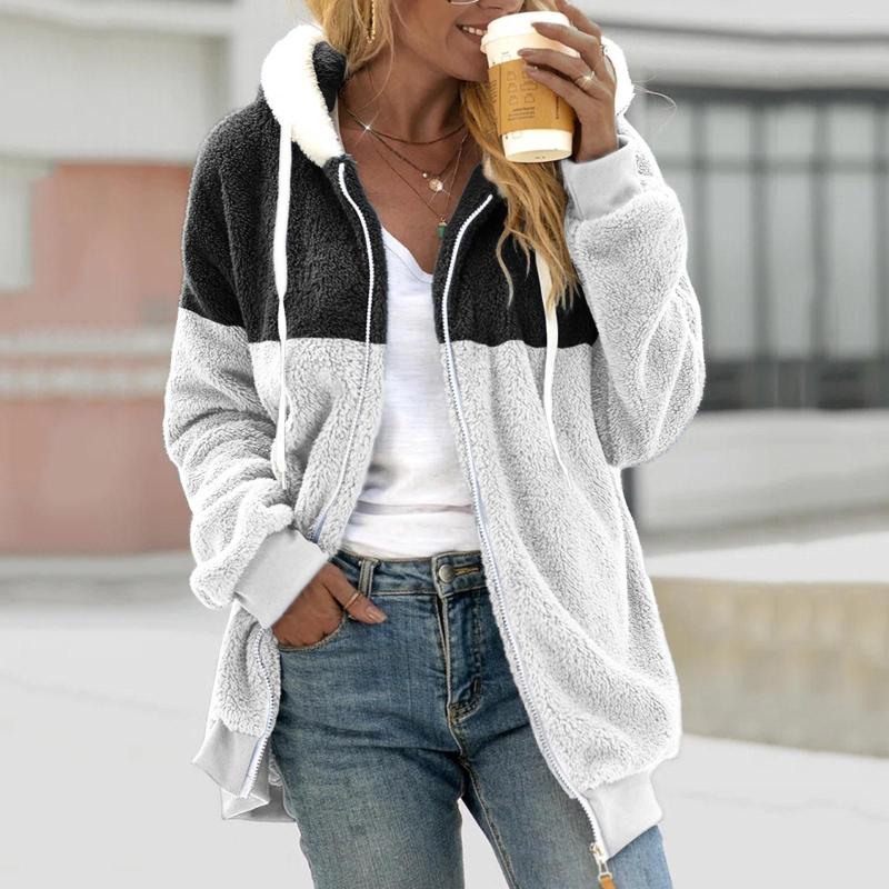 Women' Hoodies Winter Warm Artificial Wool Plus Size 5XL Double Side Fleece Colorblock Hooded Sweatshirts 2022 Sudaderas Mujer A40, Gy
Women' Hoodies Winter Warm Artificial Wool Plus Size 5XL Double Side Fleece Colorblock Hooded Sweatshirts 2022 Sudaderas Mujer A40, Gy