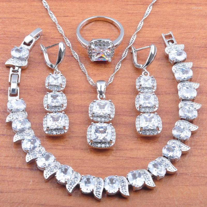 Necklace Earrings Set Classic Square White Cubic Zirconia Silver 925 Women 2022 Pendant Ring Bracelets JS0419, Picture shown
Necklace Earrings Set Classic Square White Cubic Zirconia Silver 925 Women 2022 Pendant Ring Bracelets JS0419, Picture shown