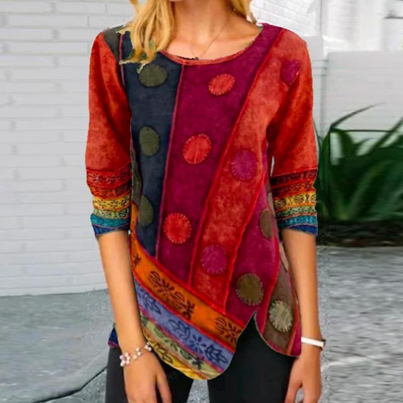 Women's Sweaters 2022 Spring Autumn Women Retro Printed Irregular Hem O Neck Long Sleeve Blouse T-shirt Tunic Female Tops Pullover, Red
Women's Sweaters 2022 Spring Autumn Women Retro Printed Irregular Hem O Neck Long Sleeve Blouse T-shirt Tunic Female Tops Pullover, Red